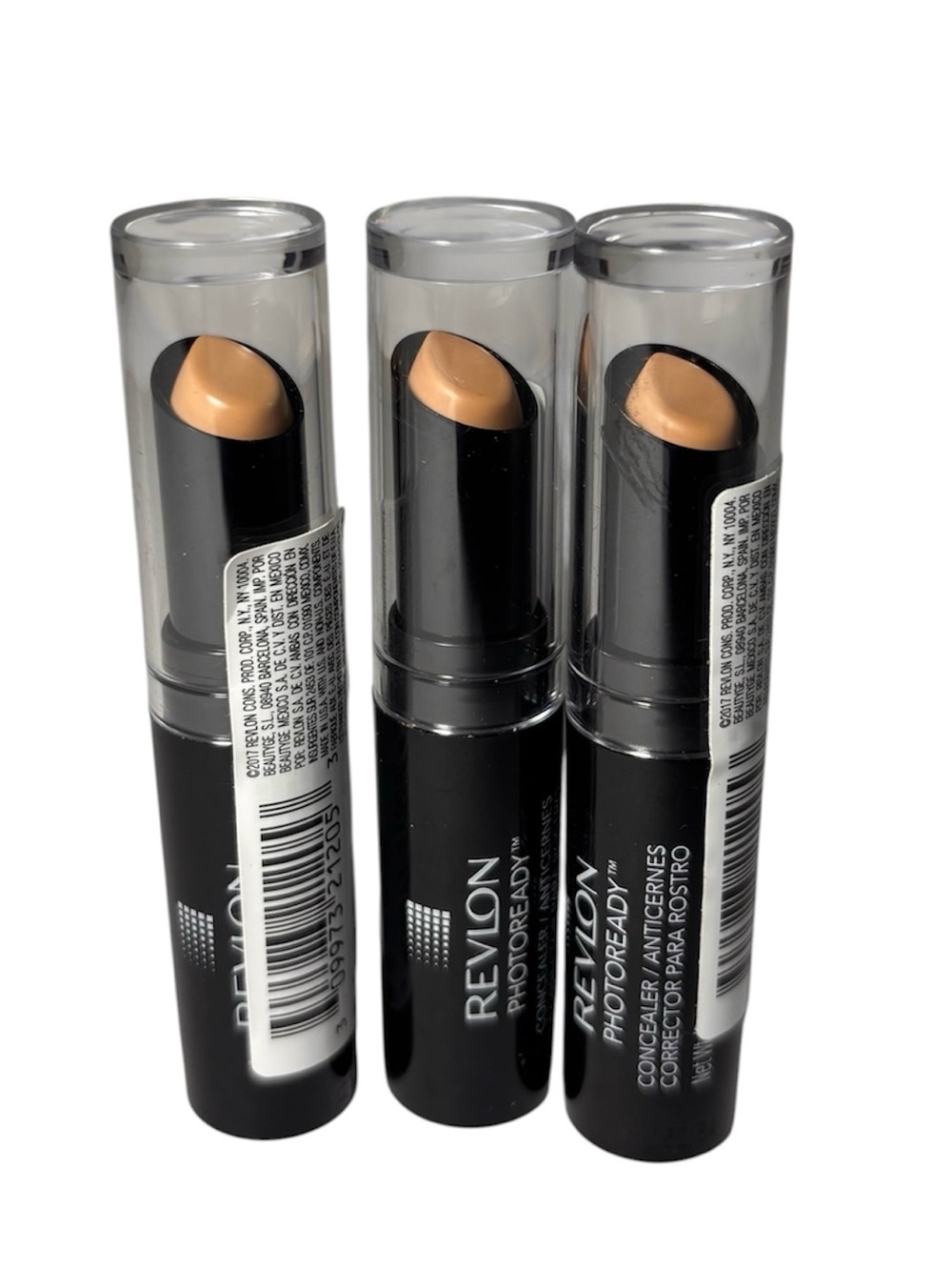3 New Revlon PhotoReady Concealer Sticks Shade 005 Medium Deep Makeup Bundle